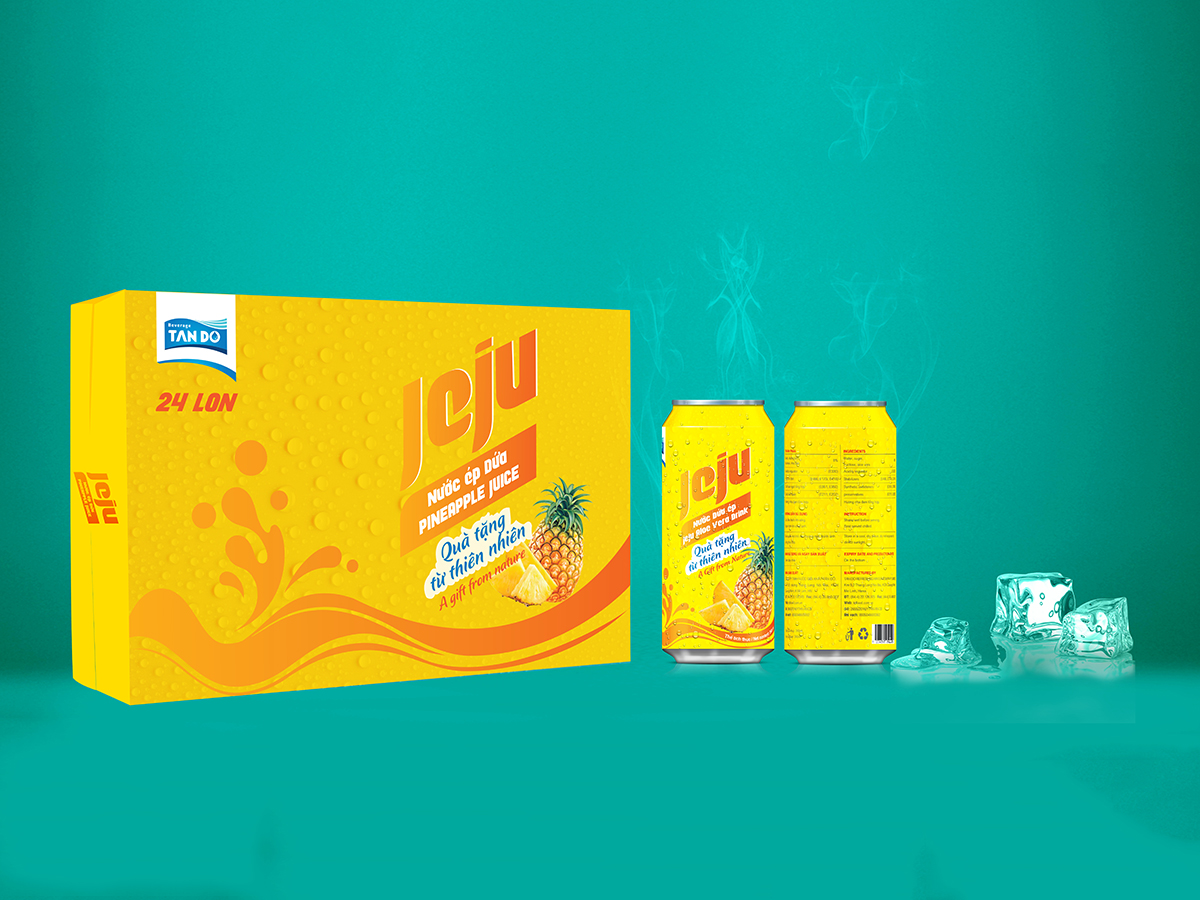 JEJU - Thiết kế bao bì nước giải khát đóng chai JEJU